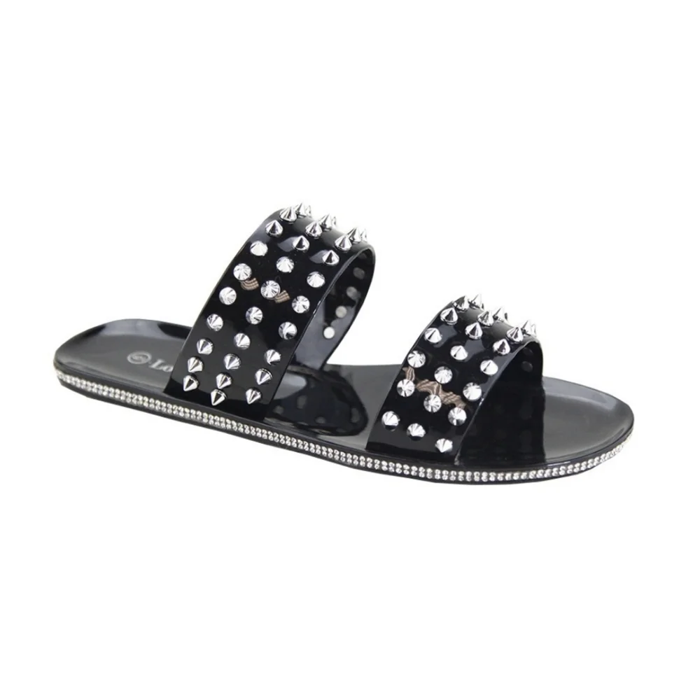 🖤 Just In 🖤 Valerie Spike Black Sandals - Picture 2 of 3